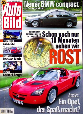 Deckblatt Auto Bild (32/2000)